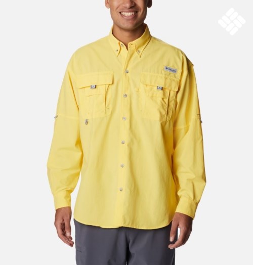 Camasa Columbia PFG Bahama II Long Sleeve Barbati Galbeni | IV89A7MQ0