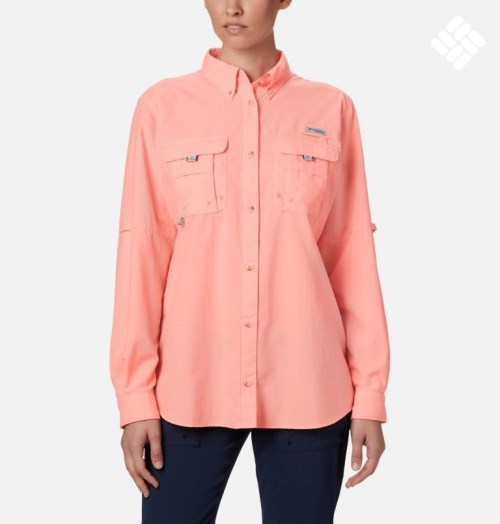 Camasa Columbia PFG Bahama Long Sleeve Dama Roz | MBMA0SQZ8