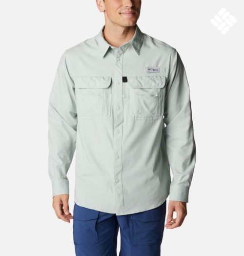 Camasa Columbia PFG Drift Guide Woven Long Sleeve Barbati Verde Menta | SD89QSAZM