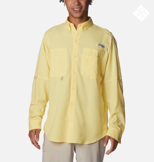 Camasa Columbia PFG Jekyll Island Long Sleeve Barbati Galbeni | UKAMS8QZ0