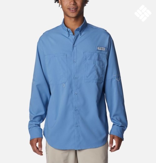 Camasa Columbia PFG Jekyll Island Long Sleeve Barbati Albastri | WZA1978SZ