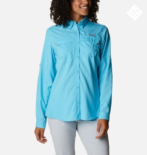 Camasa Columbia PFG Lo Drag Long Sleeve Dama Turcoaz | MW8019MQZ