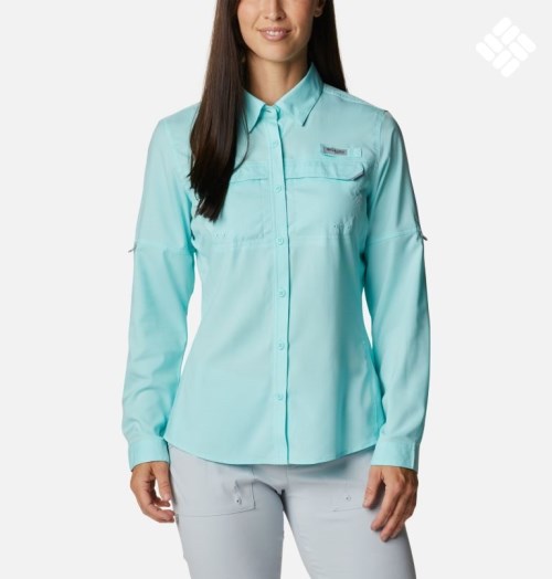 Camasa Columbia PFG Lo Drag Long Sleeve Dama Turcoaz | OPZ8S9M07