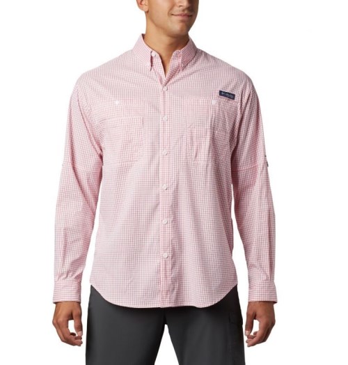 Camasa Columbia PFG Super Tamiami Long Sleeve Barbati Roz | BU81ZASQ7