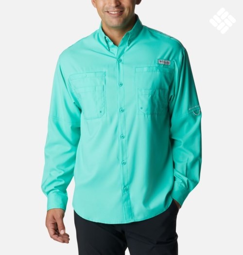 Camasa Columbia PFG Tamiami II Long Sleeve Barbati Turcoaz | DN9Z870QS