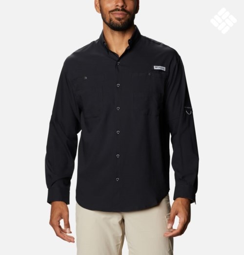 Camasa Columbia PFG Tamiami II Long Sleeve Barbati Negrii | EQ7Z8AS09