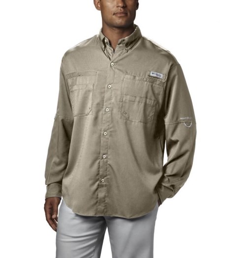 Camasa Columbia PFG Tamiami II Long Sleeve Barbati Kaki | KXS10ZQM9