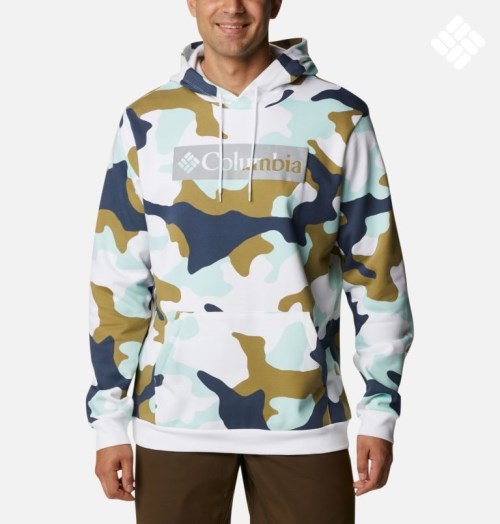 Hanorac Cu Gluga Columbia Logo Printed Barbati Camuflaj | UZ19ZQ8M7