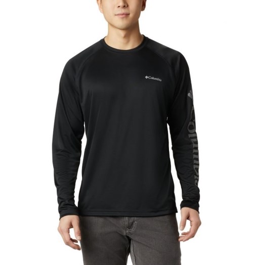 Hanorace Columbia Fork Stream Long Sleeve Barbati Negrii | KQM897Z0S