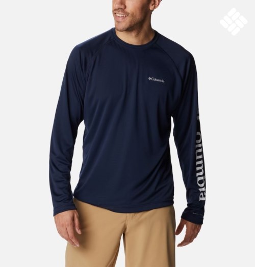 Hanorace Columbia Fork Stream Long Sleeve Barbati Bleumarin | VL081MAQ7