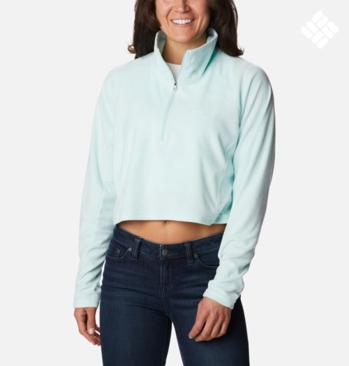 Hanorace Columbia Glacial Cropped Fleece II Dama Turcoaz | MCSZ7A801