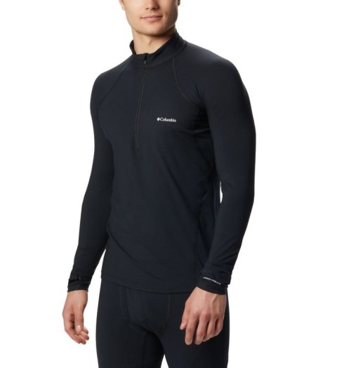 Hanorace Columbia Midweight Stretch Half Zip Baselayer Barbati Negrii | WJ09ZM17A