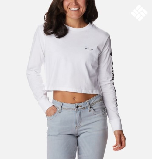 Hanorace Columbia North Cascades Long Sleeve Cropped Dama Albi | BI718MSZ9