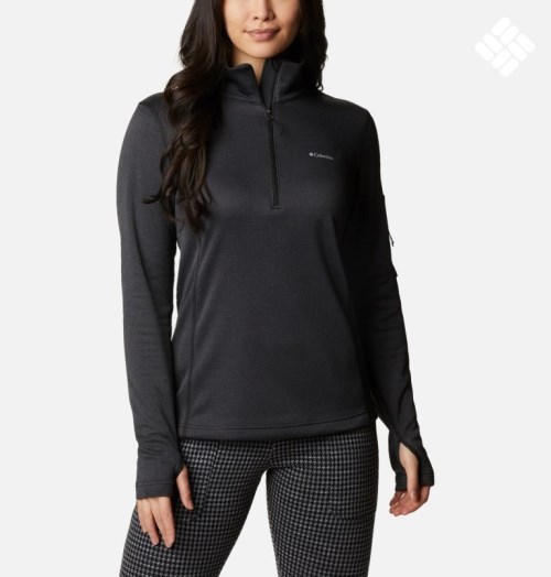 Hanorace Columbia Park View Grid Half Zip Fleece Dama Negrii | QE79Z0AM8