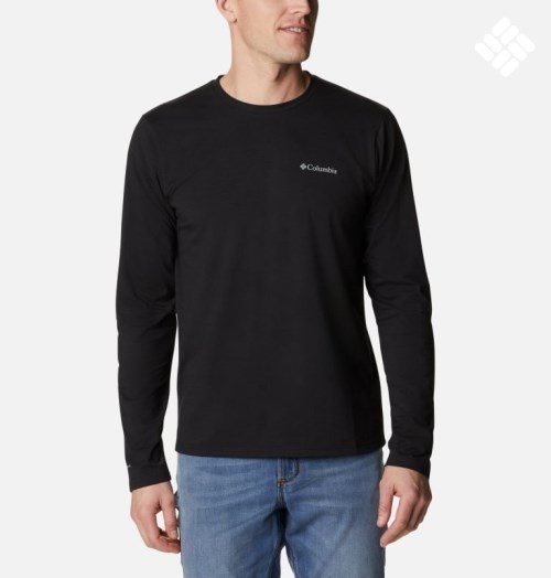 Hanorace Columbia Sun Trek Long Sleeve Barbati Negrii | CLMZA9SQ7