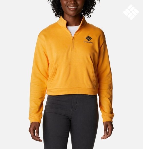 Hanorace Columbia Trek French Terry Half Zip Dama Mango | CM7ZSMQ90