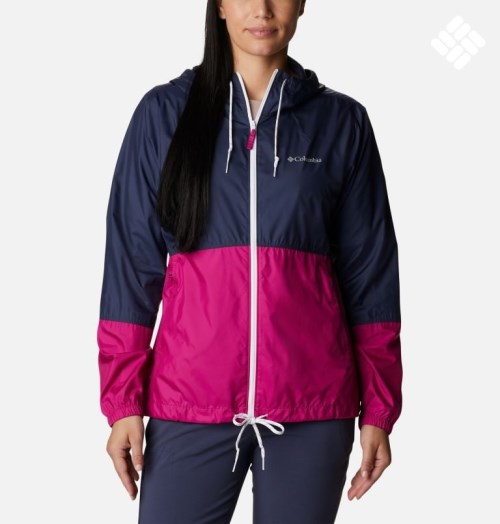 Jacheta Columbia Flash Forward Windbreaker Dama Bleumarin Fucsie | KY1ZAQ87S