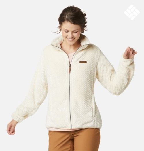 Jachete Din Lână Columbia Fireside II Sherpa Full Zip Dama Albi | TG09Q8ZS1