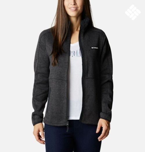 Jachete Din Lână Columbia Pulovere Weather Full Zip Dama Negrii | VNSMA17ZQ