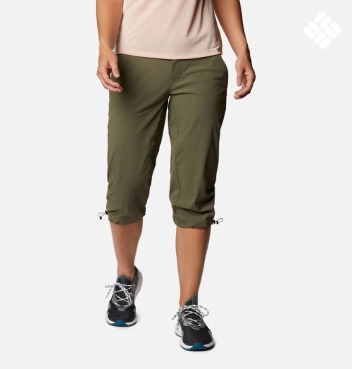 Pantaloni Columbia Saturday Trail II Knee Dama Masline Verzi | NZSA0M9QZ