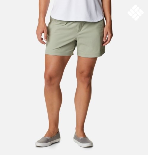 Pantaloni Scurti Columbia PFG Slack Apa Woven Dama Masline Verzi | FU08Z7MSQ